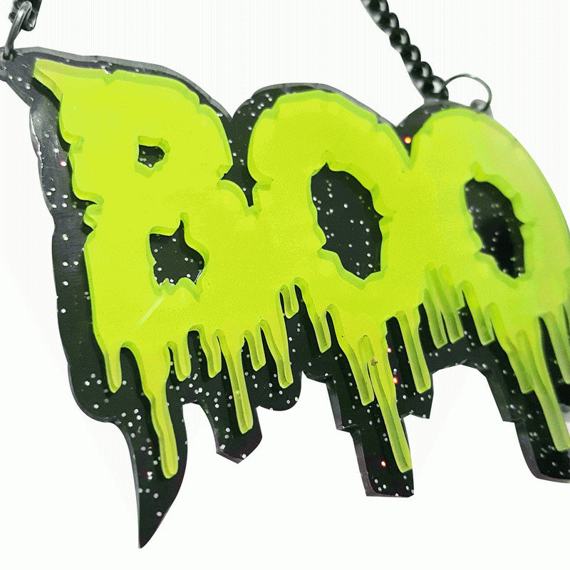 Wholesale  dark black letter necklace
